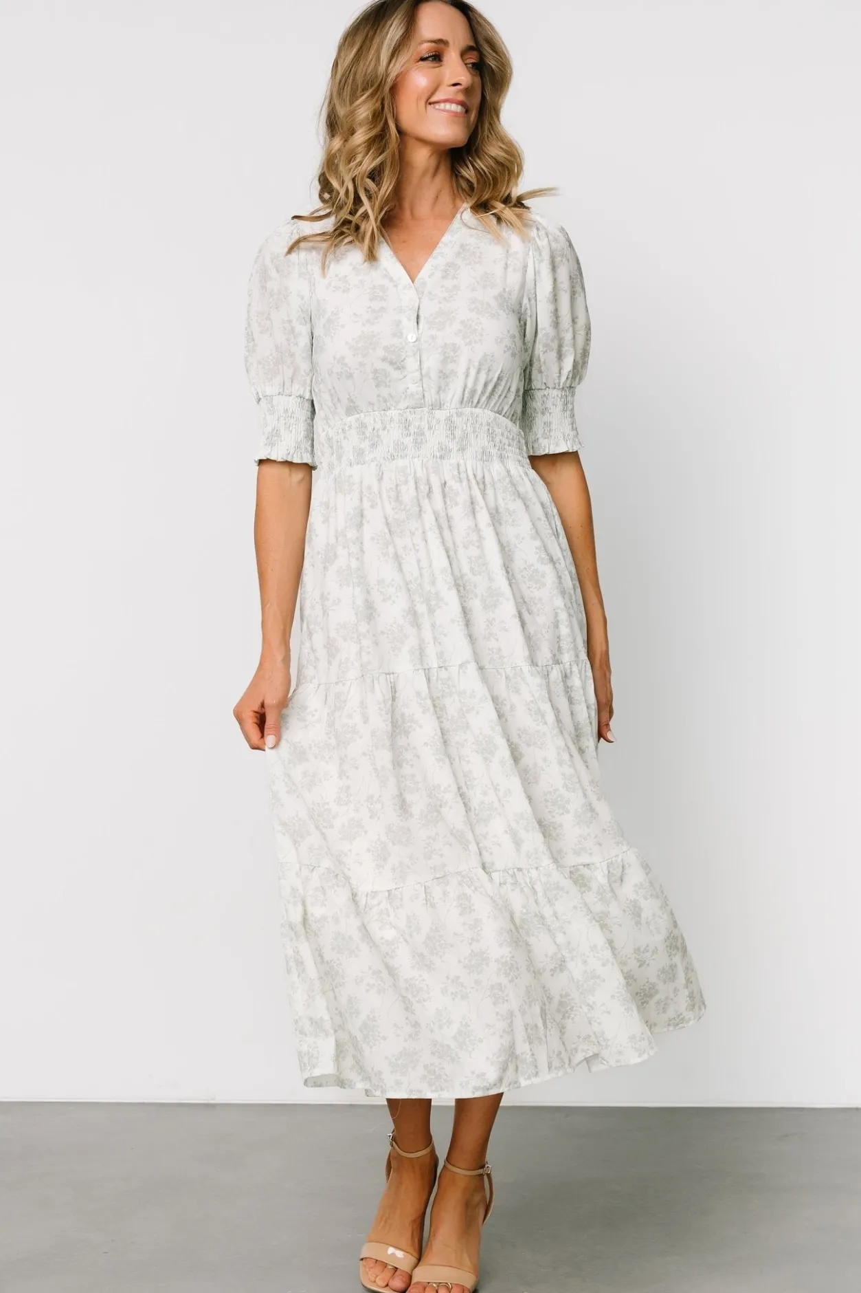 Best Baltic Born Miriam Midi Dress | Light Sage Floral LightSageFloral