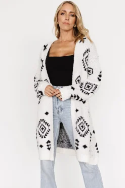 Outlet Baltic Born Missoula Oversized Cardigan | Off White + Black OffWhite+Black