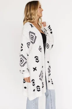 Outlet Baltic Born Missoula Oversized Cardigan | Off White + Black OffWhite+Black
