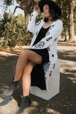 Outlet Baltic Born Missoula Oversized Cardigan | Off White + Black OffWhite+Black