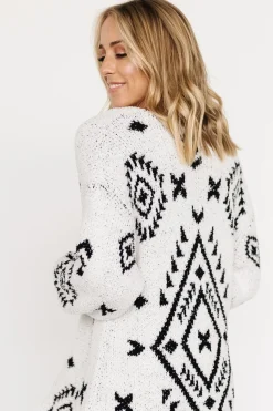 Outlet Baltic Born Missoula Oversized Cardigan | Off White + Black OffWhite+Black