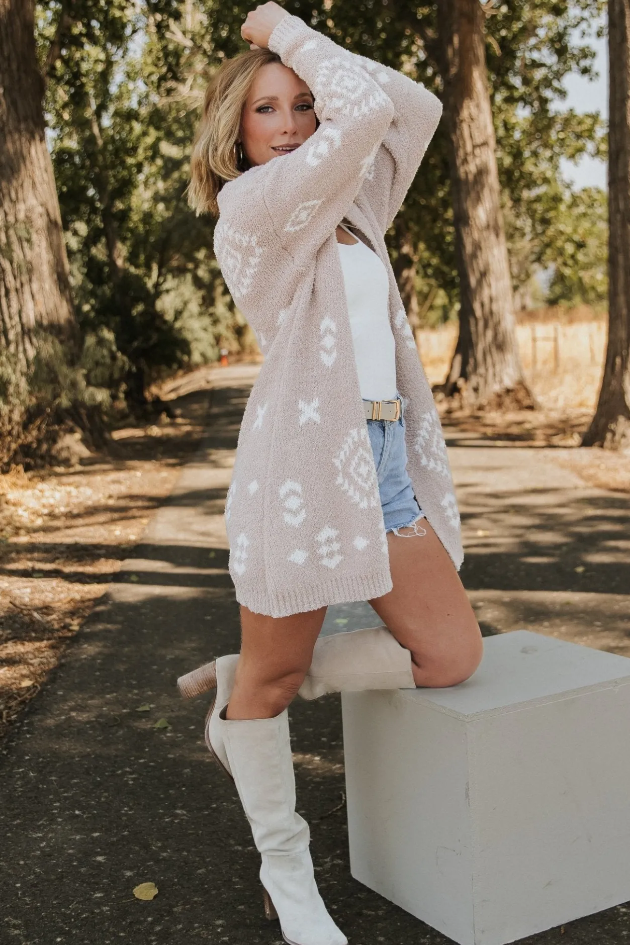 Outlet Baltic Born Missoula Oversized Cardigan | Sand + Off White Sand+OffWhite