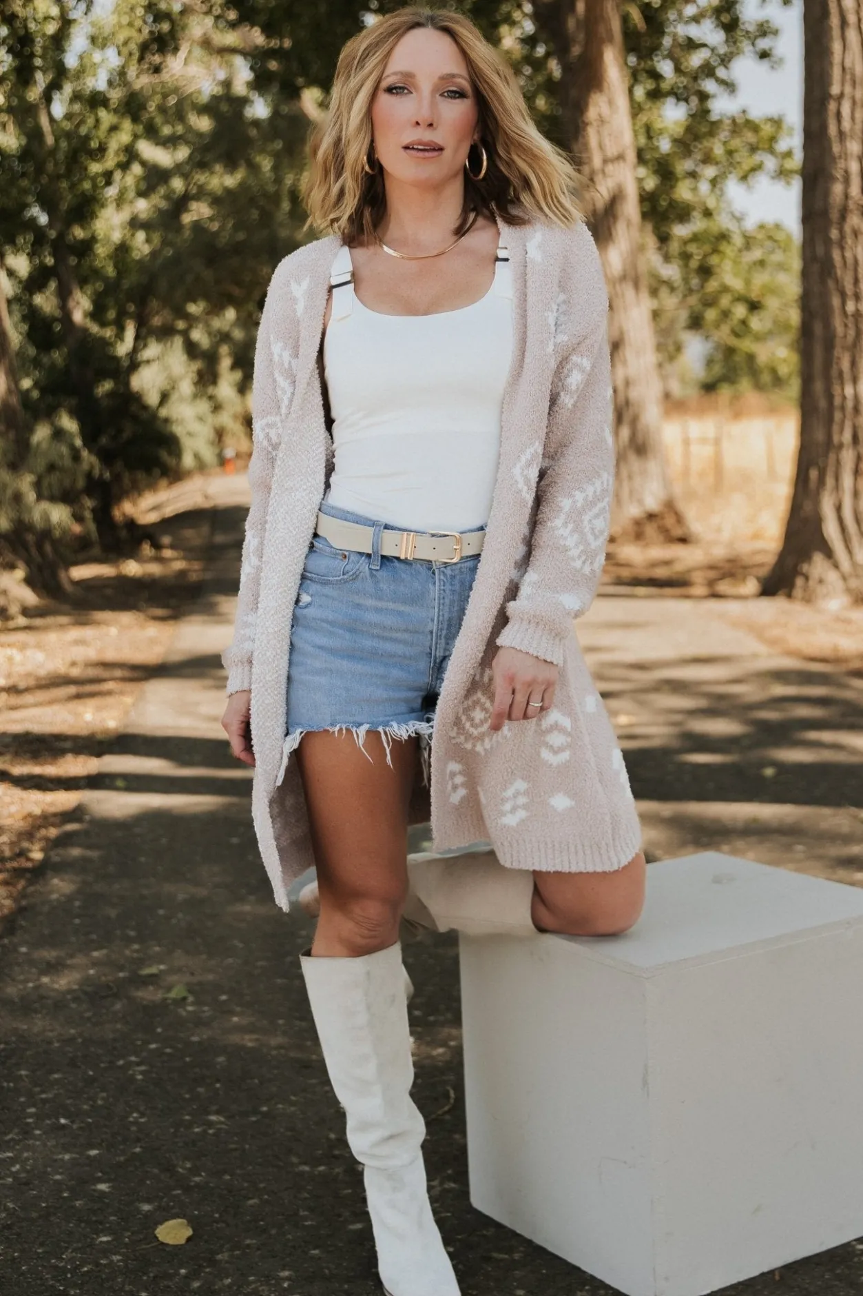Outlet Baltic Born Missoula Oversized Cardigan | Sand + Off White Sand+OffWhite