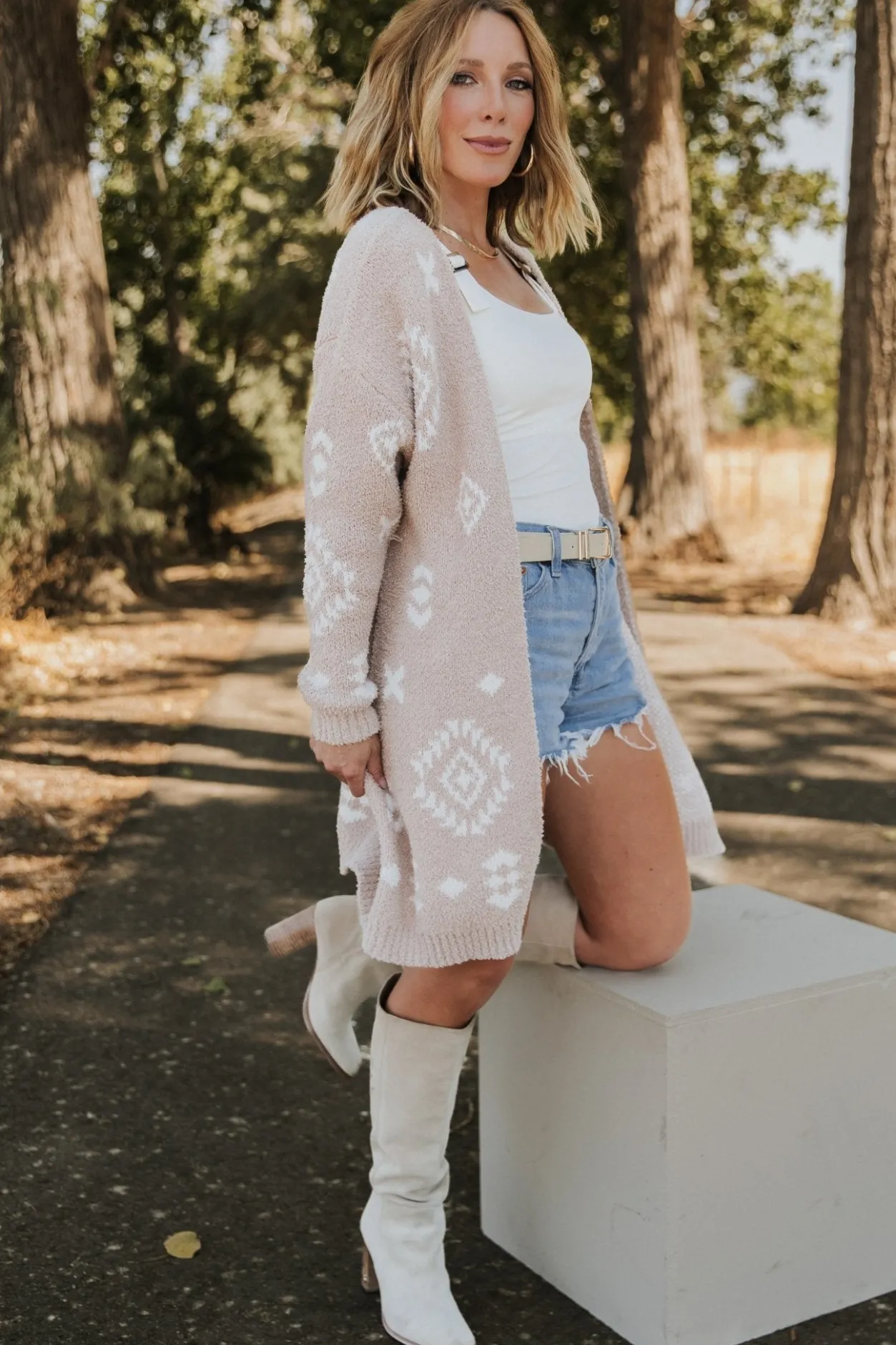 Outlet Baltic Born Missoula Oversized Cardigan | Sand + Off White Sand+OffWhite