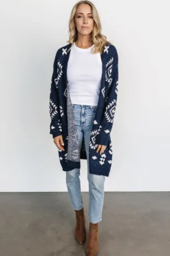 Fashion Baltic Born Missoula Oversized Cardigan | Navy + Ivory Navy+Ivory