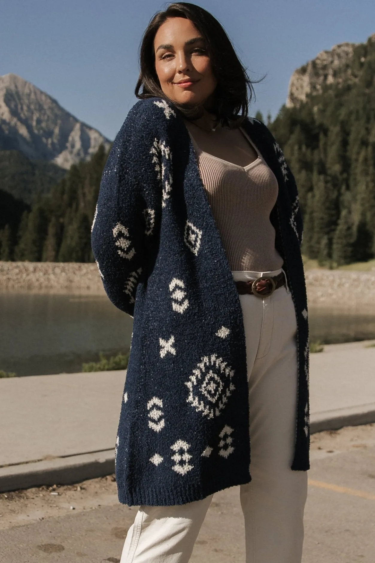 Fashion Baltic Born Missoula Oversized Cardigan | Navy + Ivory Navy+Ivory