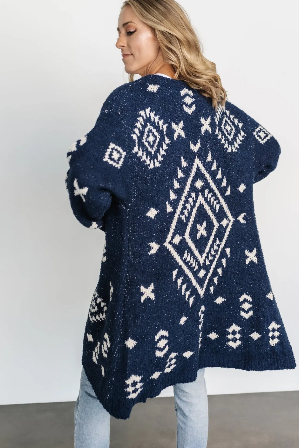 Fashion Baltic Born Missoula Oversized Cardigan | Navy + Ivory Navy+Ivory