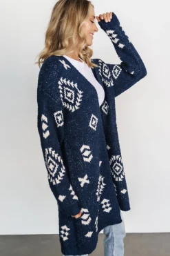 Fashion Baltic Born Missoula Oversized Cardigan | Navy + Ivory Navy+Ivory