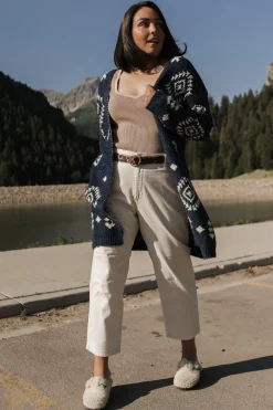 Fashion Baltic Born Missoula Oversized Cardigan | Navy + Ivory Navy+Ivory
