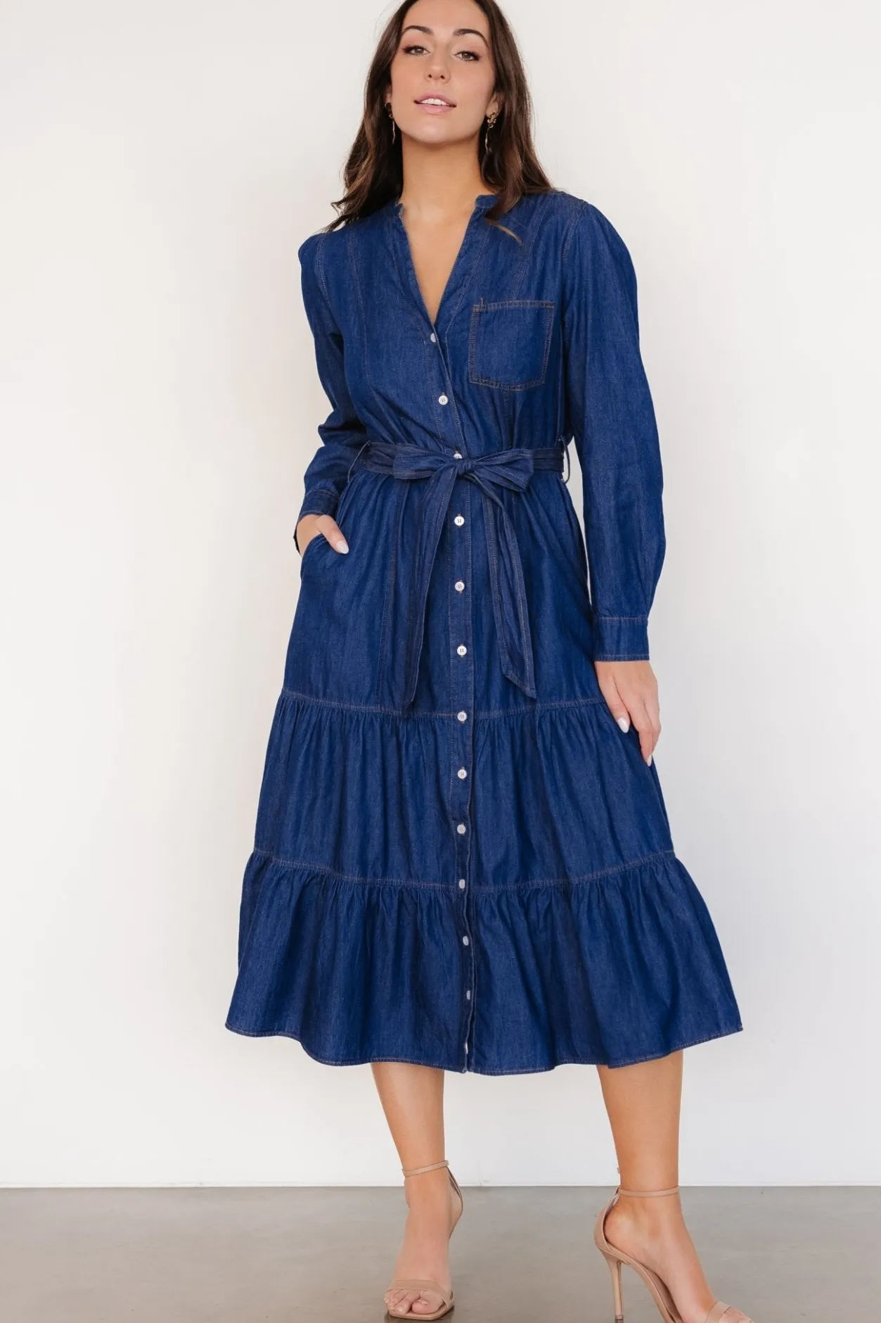 Online Baltic Born Misty Midi Dress | Denim Blue DenimBlue