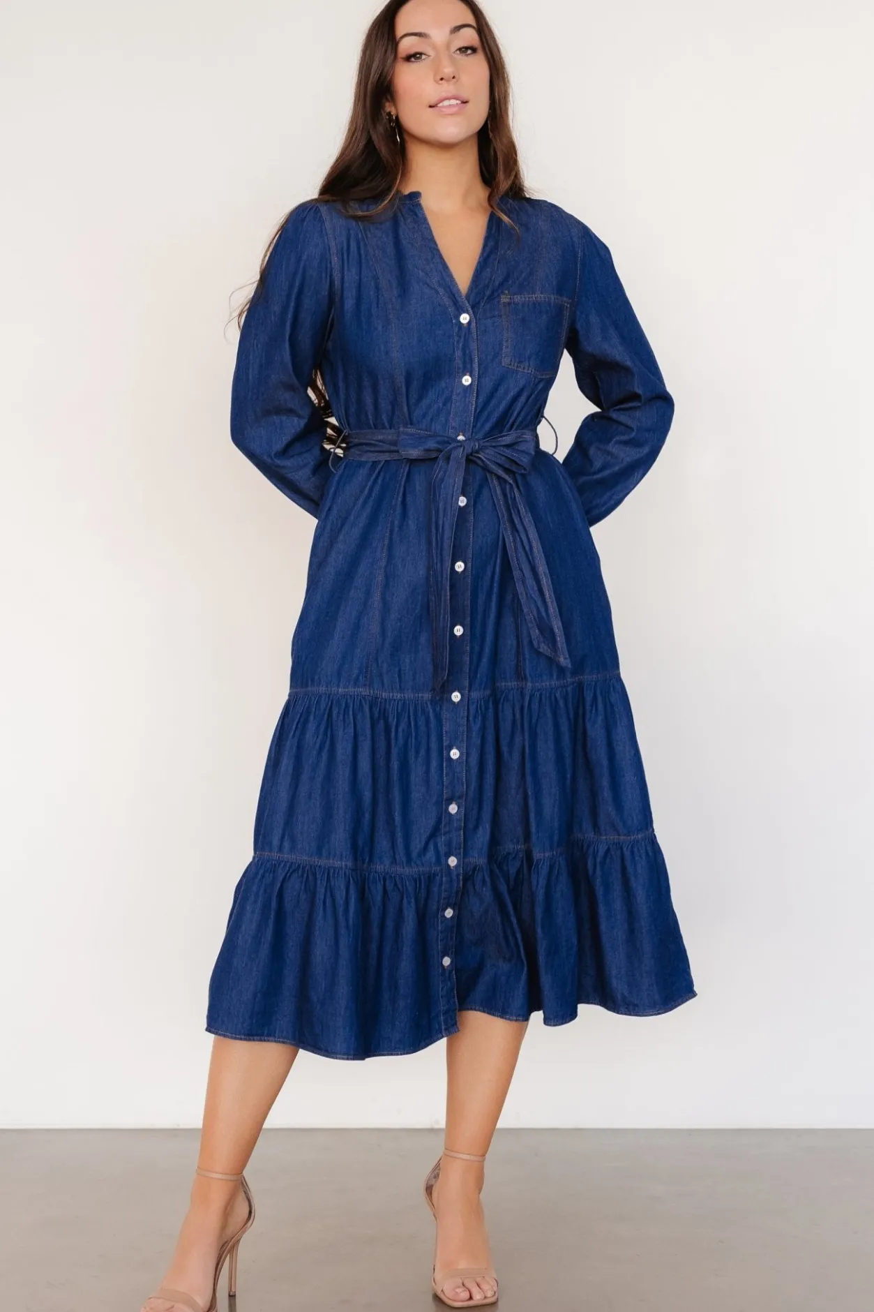 Online Baltic Born Misty Midi Dress | Denim Blue DenimBlue