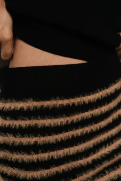 Clearance Baltic Born Mitzi Knit Midi Skirt | Black + Camel Black+Camel