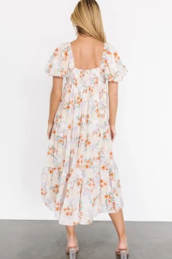 Online Baltic Born Molly Midi Dress | Cream Floral CreamFloral