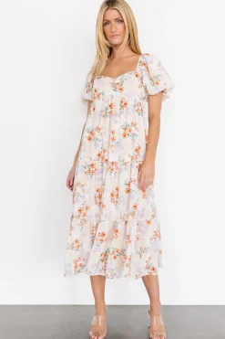 Online Baltic Born Molly Midi Dress | Cream Floral CreamFloral