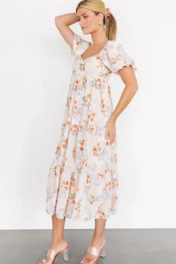 Online Baltic Born Molly Midi Dress | Cream Floral CreamFloral
