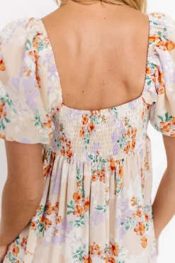 Online Baltic Born Molly Midi Dress | Cream Floral CreamFloral