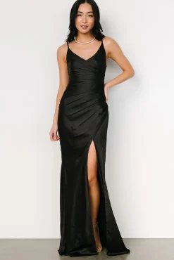 Online Baltic Born Monet Satin Gown | Black