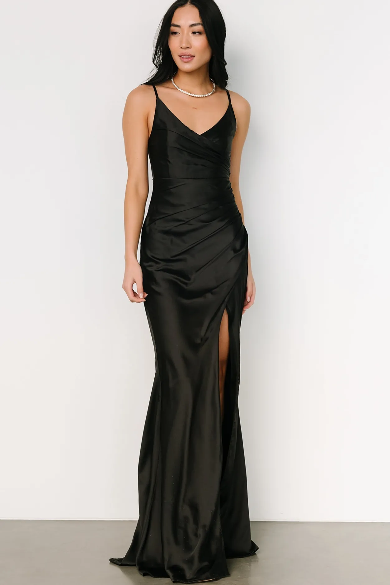 Online Baltic Born Monet Satin Gown | Black