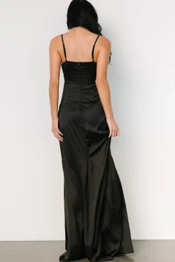 Online Baltic Born Monet Satin Gown | Black