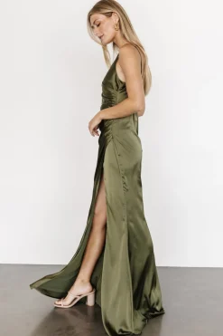 Online Baltic Born Monet Satin Gown | Olive