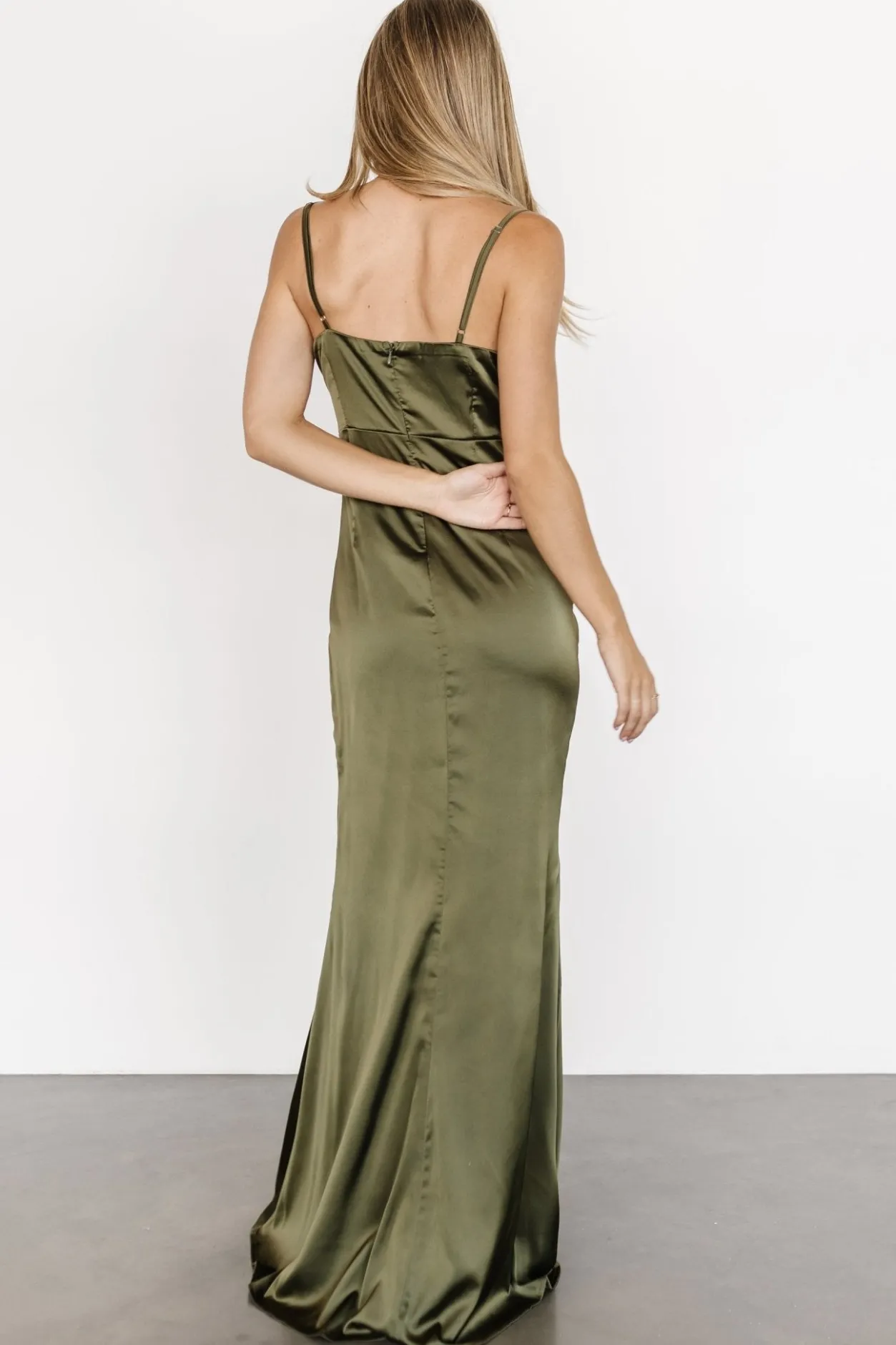 Online Baltic Born Monet Satin Gown | Olive