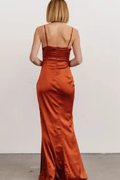 Online Baltic Born Monet Satin Gown | Rust