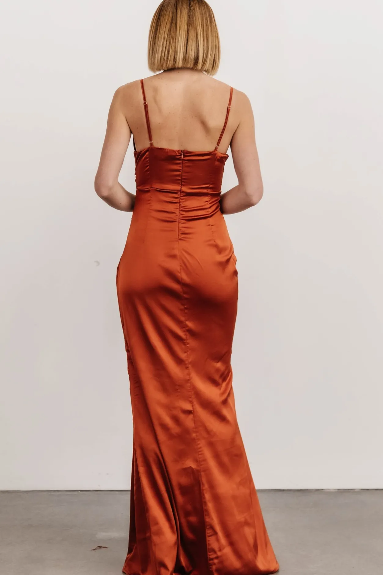 Online Baltic Born Monet Satin Gown | Rust
