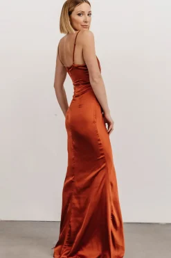 Online Baltic Born Monet Satin Gown | Rust