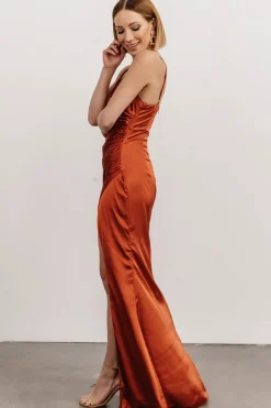 Online Baltic Born Monet Satin Gown | Rust
