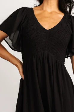 New Baltic Born Monica Smocked Dress | Black