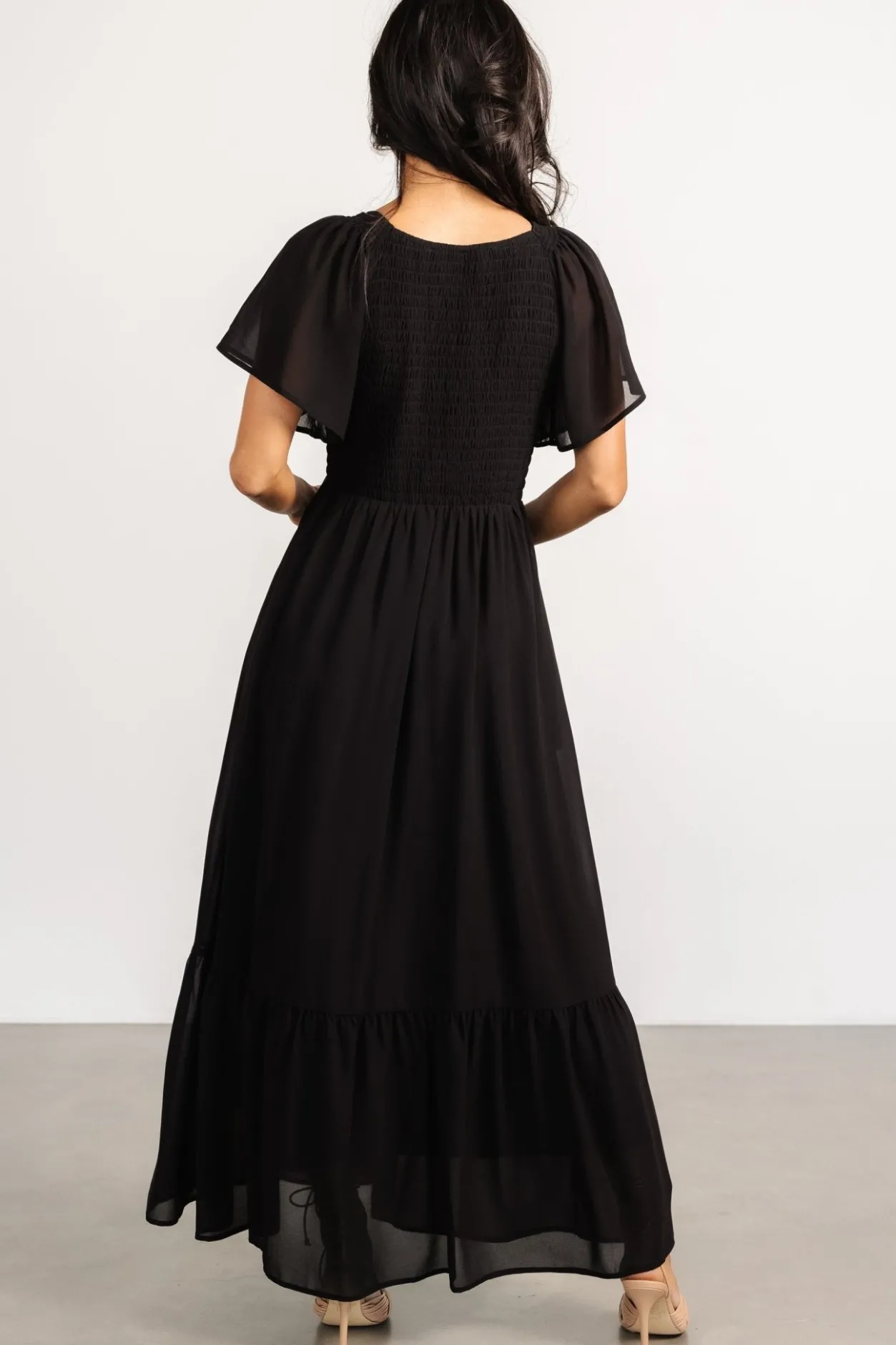 New Baltic Born Monica Smocked Dress | Black