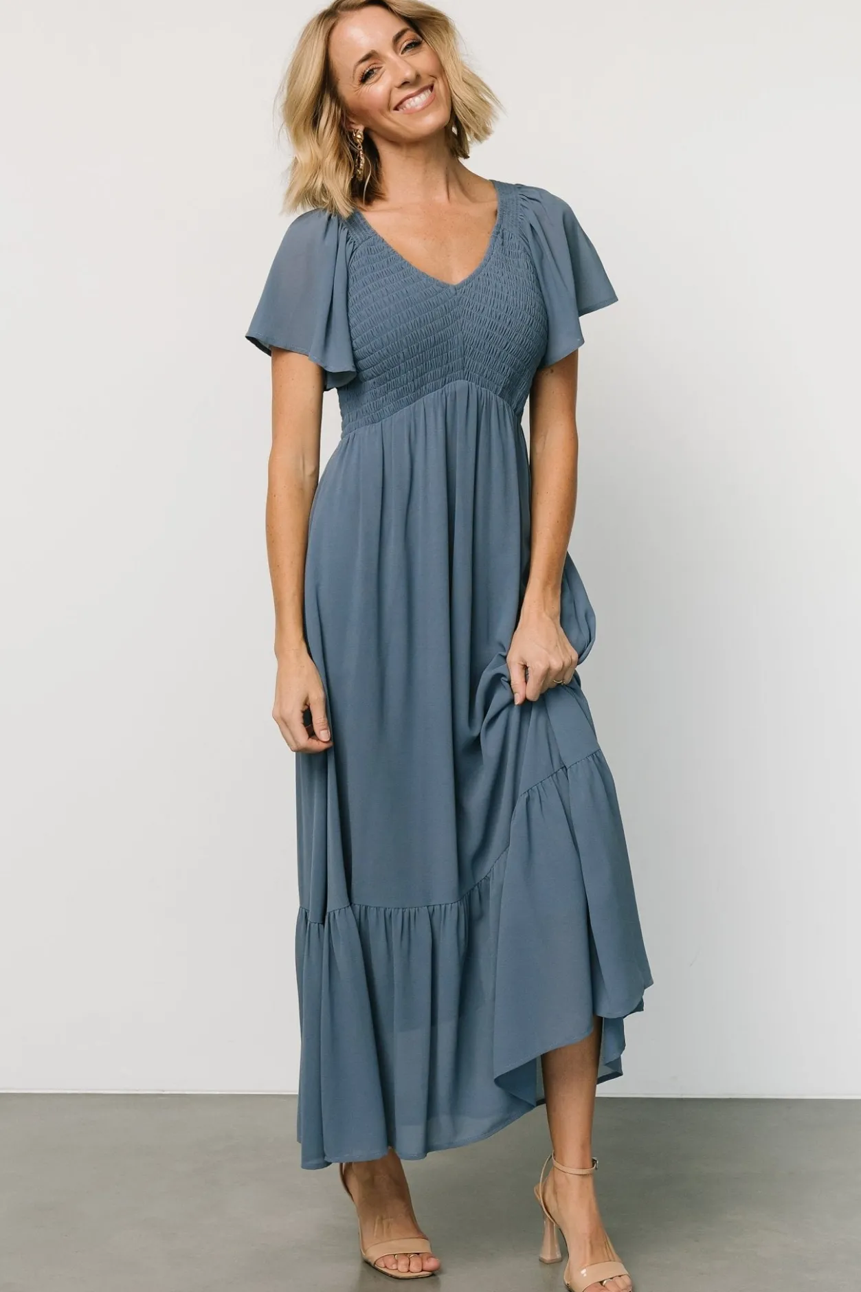 Best Baltic Born Monica Smocked Dress | Whisper Blue WhisperBlue