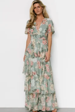 New Baltic Born Montaigne Ruffle Maxi Dress | Sage Floral SageFloral