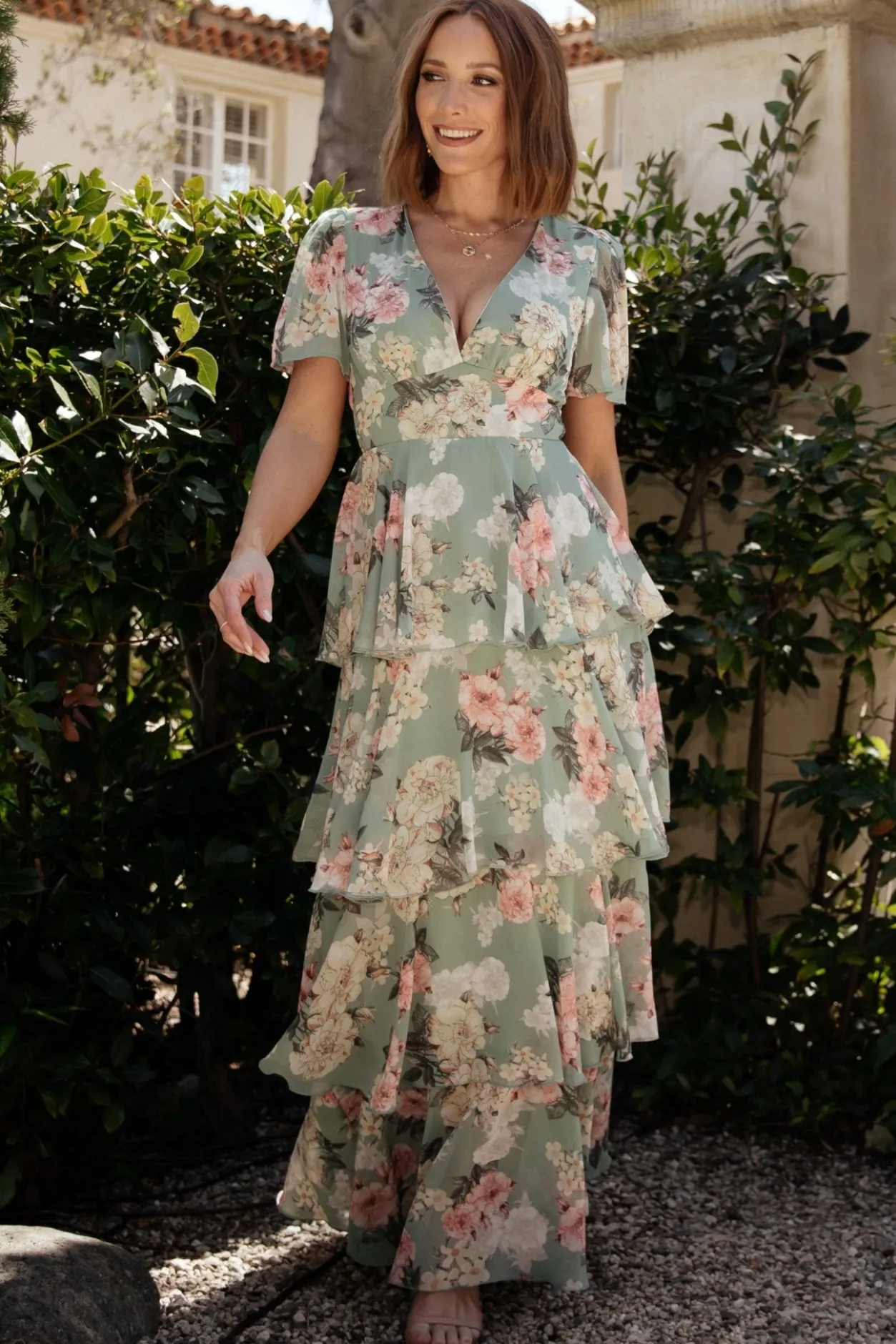 New Baltic Born Montaigne Ruffle Maxi Dress | Sage Floral SageFloral