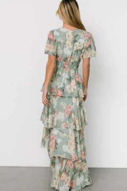 New Baltic Born Montaigne Ruffle Maxi Dress | Sage Floral SageFloral