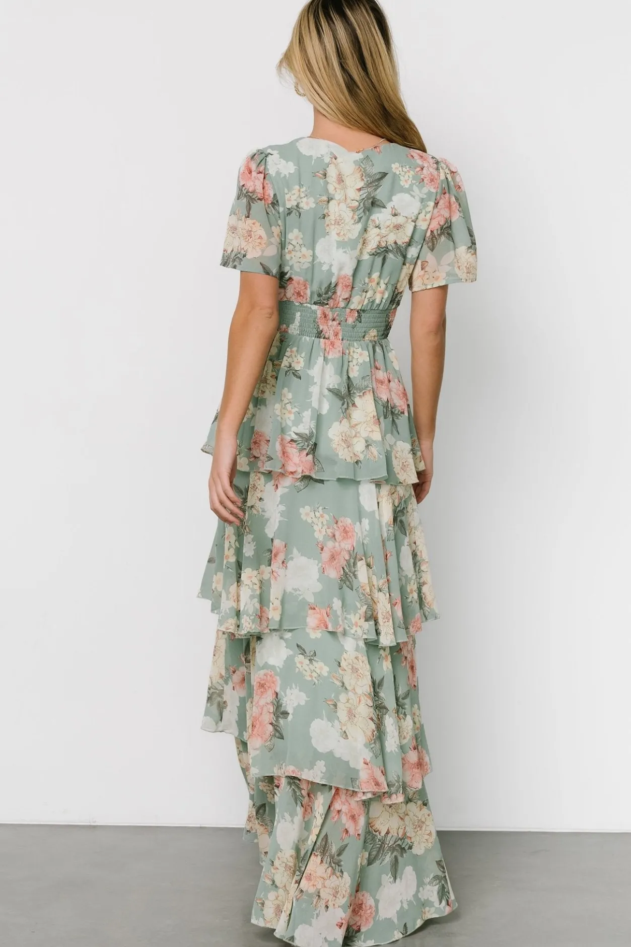 New Baltic Born Montaigne Ruffle Maxi Dress | Sage Floral SageFloral