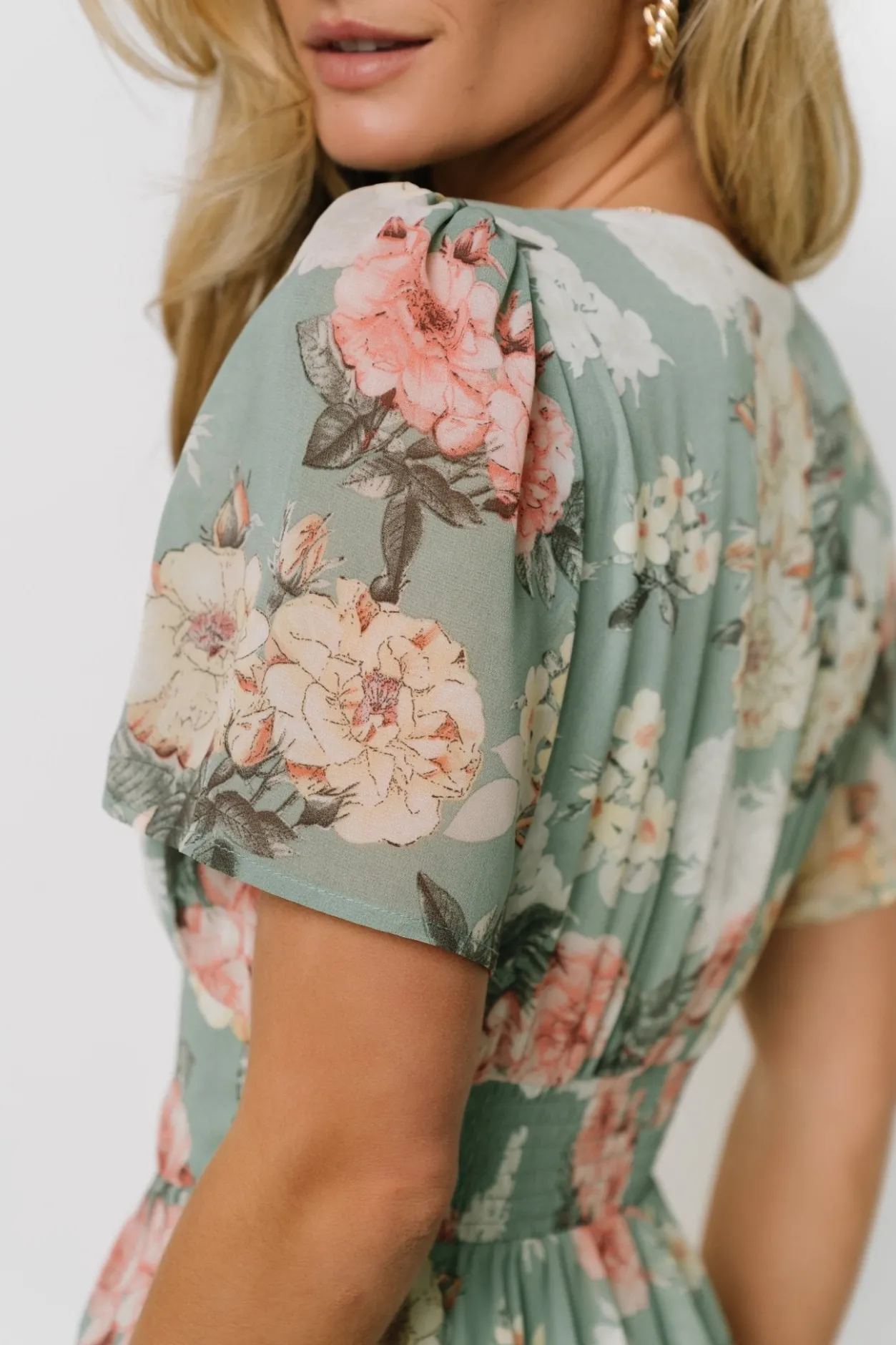 New Baltic Born Montaigne Ruffle Maxi Dress | Sage Floral SageFloral