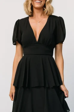 Outlet Baltic Born Montaigne Ruffle Maxi Dress | Black