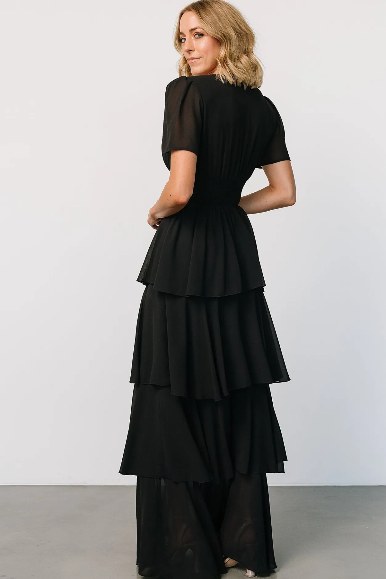 Outlet Baltic Born Montaigne Ruffle Maxi Dress | Black