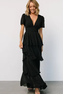 Outlet Baltic Born Montaigne Ruffle Maxi Dress | Black