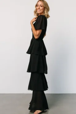 Outlet Baltic Born Montaigne Ruffle Maxi Dress | Black