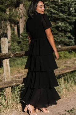 Outlet Baltic Born Montaigne Ruffle Maxi Dress | Black