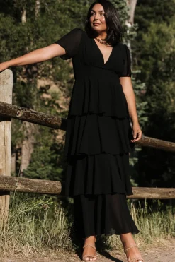Outlet Baltic Born Montaigne Ruffle Maxi Dress | Black
