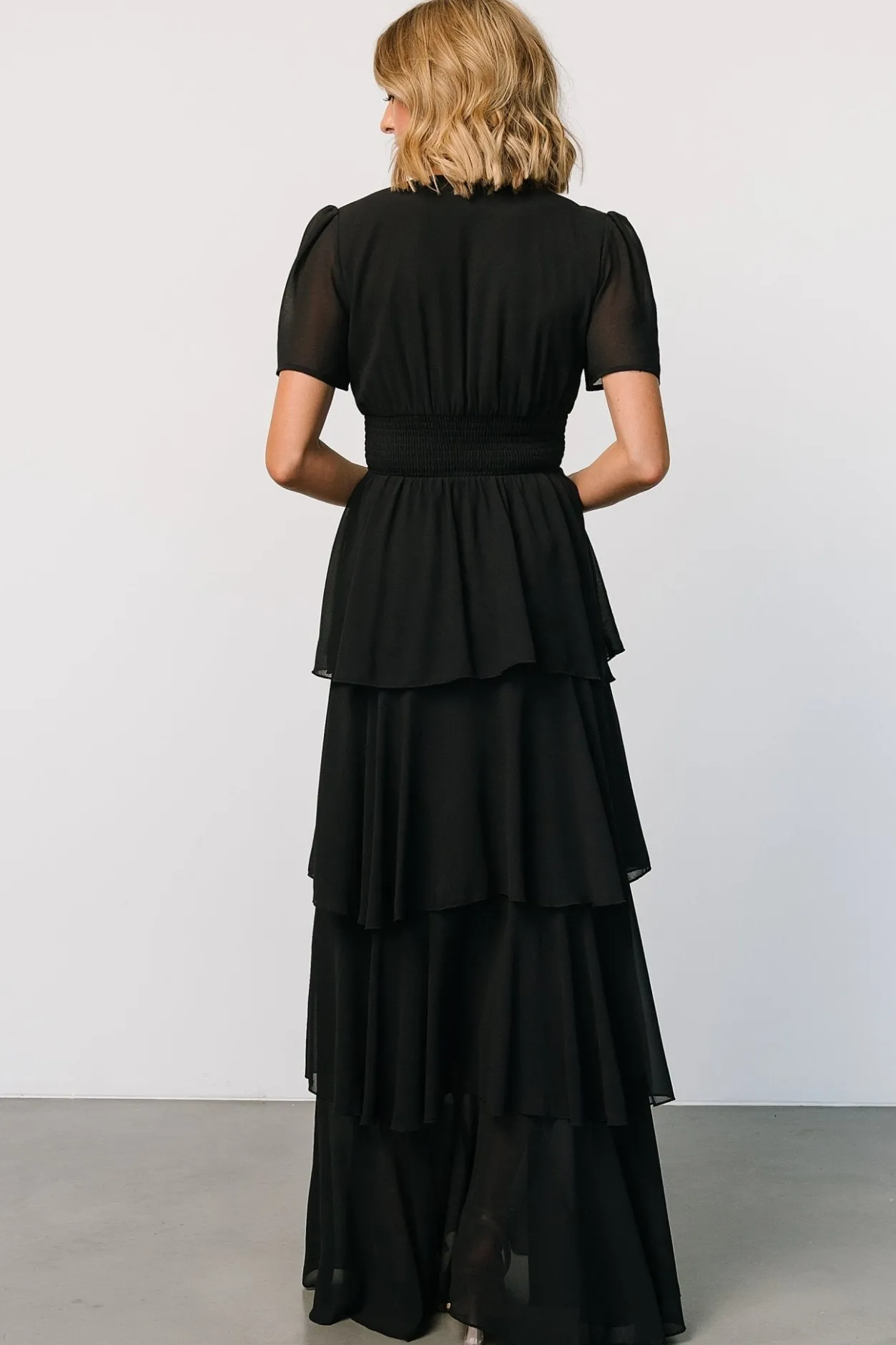 Outlet Baltic Born Montaigne Ruffle Maxi Dress | Black