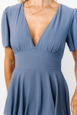 Online Baltic Born Montaigne Ruffle Maxi Dress | Whisper Blue WhisperBlue