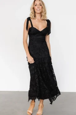 Online Baltic Born Monte Carlo Lace Midi Dress | Black