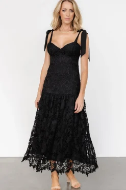Online Baltic Born Monte Carlo Lace Midi Dress | Black