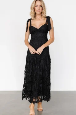 Online Baltic Born Monte Carlo Lace Midi Dress | Black