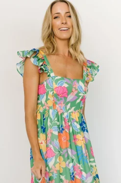 Outlet Baltic Born Monte Tiered Maxi Dress | Green Multi GreenMulti