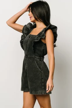 Clearance Baltic Born Montgomery Denim Romper | Black